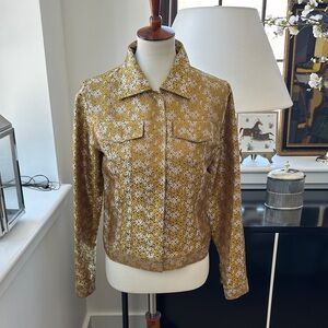Vintage Grace Chuang Silk Floral Moto Jacket S